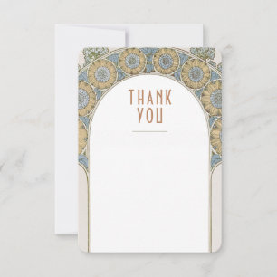 Convite Inserção De Casamento Obrigado Vintage Art Nouveau