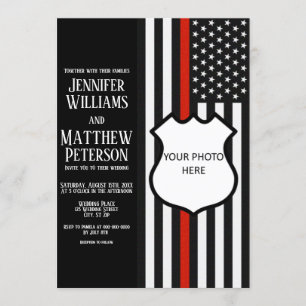 Convite Inserção de Fotos do Crachá de Linha Vermelha F