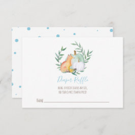 Convite Inserção de Raffle de Fralda Fox - Chá de fraldas