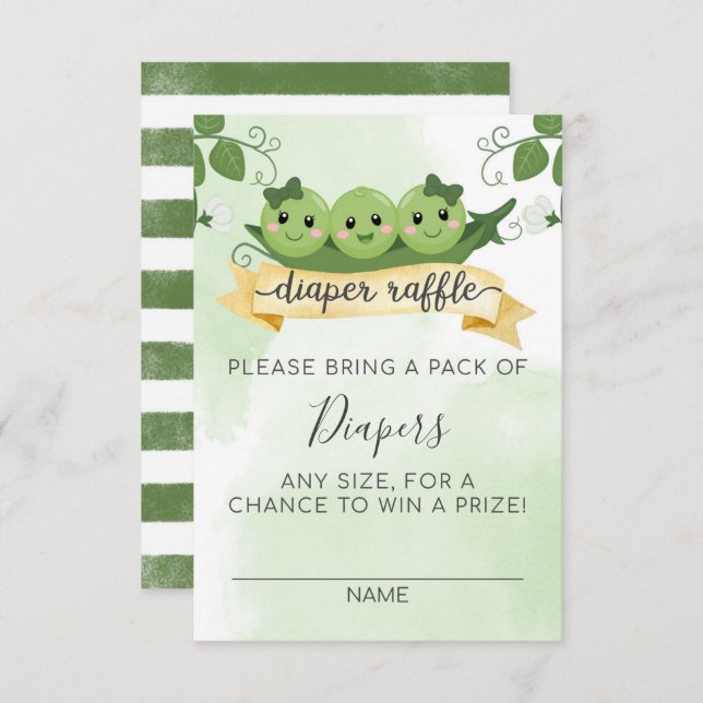 Convite Inserção de três pás em uma placa de Fralda de pod (Frente/Verso)