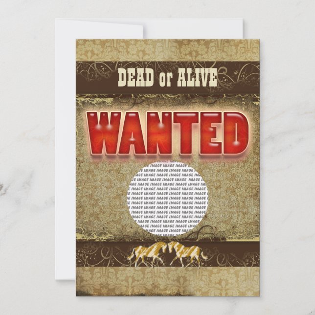 Convite Inserção FOTO de rancho desejado do Oeste (Frente)