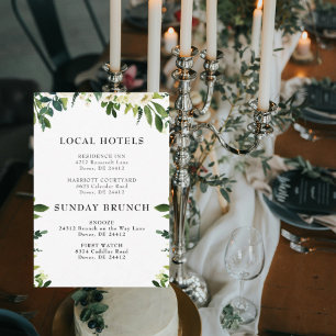 Convite Inserção Pequena Floral Branca em Cascata