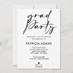 Convite Inserção Personalizada Partido formando Elegante