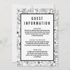 Convite Inserção simples de informações florais de convida