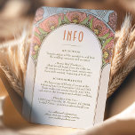 Convite Inserir Casamento INFO Vintage Art Nouveau de Much<br><div class="desc">Cartão INFO de Casamento vintage Art Nouveau de Alphonse Mucha num design floral, romântico e caprichoso. Os florescimentos vitorianos complementam os tipos clássicos de arte deco fonts. Introduza as suas informações personalizadas e está concluído. Se você quiser alterar a design, clique no botão azul "Personalizar". Muito obrigado por considerar a...</div>