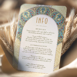 Convite Inserir Casamento INFO Vintage Art Nouveau de Much