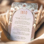 Convite Inserir Casamento INFO Vintage Art Nouveau de Much<br><div class="desc">Cartão INFO de Casamento vintage Art Nouveau de Alphonse Mucha num design floral, romântico e caprichoso. Os florescimentos vitorianos complementam os tipos clássicos de arte deco fonts. Introduza as suas informações personalizadas e está concluído. Se você quiser alterar a design, clique no botão azul "Personalizar". Muito obrigado por considerar a...</div>