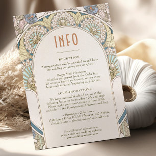 Convite Inserir Casamento INFO Vintage Art Nouveau de Much