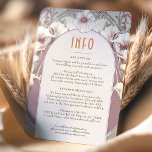 Convite Inserir Casamento INFO Vintage Art Nouveau de Much<br><div class="desc">Cartão INFO de Casamento vintage Art Nouveau de Alphonse Mucha num design floral, romântico e caprichoso. Os florescimentos vitorianos complementam os tipos clássicos de arte deco fonts. Introduza as suas informações personalizadas e está concluído. Se você quiser alterar a design, clique no botão azul "Personalizar". Muito obrigado por considerar a...</div>