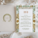 Convite Inserir Casamento INFO Vintage Art Nouveau de Much<br><div class="desc">Cartão INFO de Casamento vintage Art Nouveau de Alphonse Mucha num design floral, romântico e caprichoso. Os florescimentos vitorianos complementam os tipos clássicos de arte deco fonts. Introduza as suas informações personalizadas e está concluído. Se você quiser alterar a design, clique no botão azul "Personalizar". Muito obrigado por considerar a...</div>