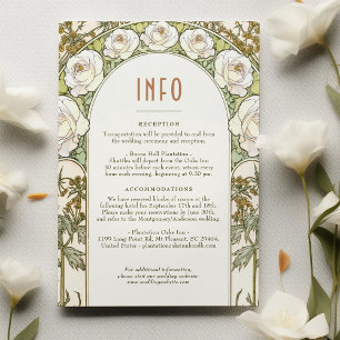 Convite Inserir Casamento INFO Vintage Art Nouveau de Much