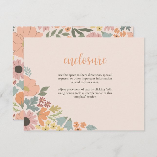 Convite Inserir Chá de panela Floral (Frente/Verso)