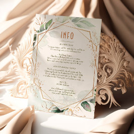 Convite Inserir informações de casamento e detalhes Dourad
