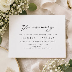 Convite Inserto de Cerimônia de Casamento MARAH Elegante M