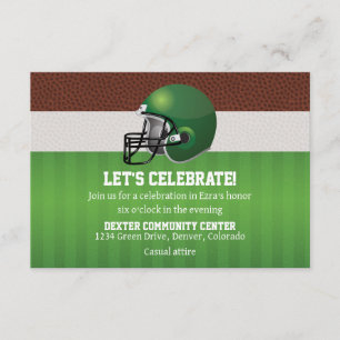 Convite Inserto de Recepção do Bar Mitzvah de Futebol Amer