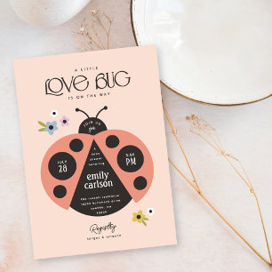 Convite Inseto de amor de mocinha moderna Boho Chá de fral