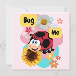 Convite Inseto-me: Ladybug