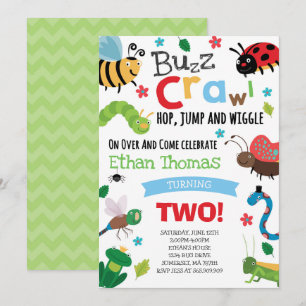 Convite Insetos Aniversário Insetos de Festas de anivers