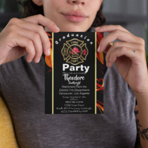 Convite Insígnia de Bombeiro Formatura de Bombeiro