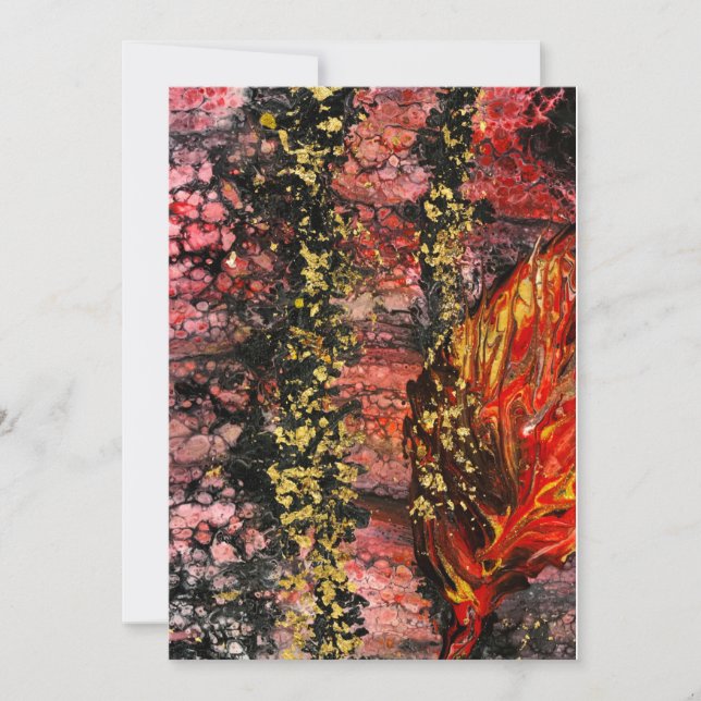 Convite Inspirada pela Fires da Califórnia em uma fibra de (Frente)