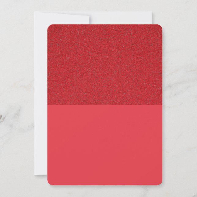 Convite Inspirado em Brilho Vermelho Tomate Negrit (Frente)