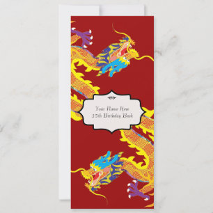 Convite inspirado no dragão chinês