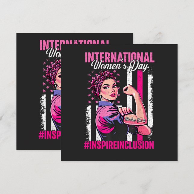 Convite Inspire Inclusão 8 de Março Internacional  (Frente/Verso)