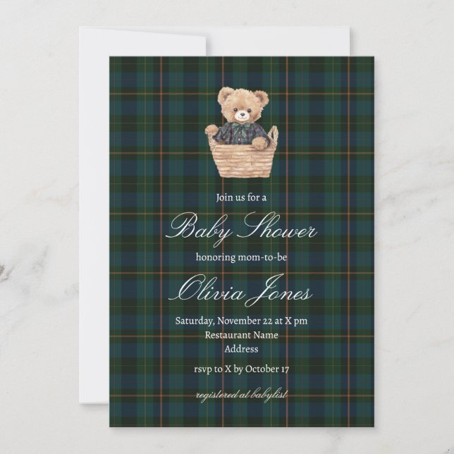 Convite Inspired Baby Shower Invitation (Frente)