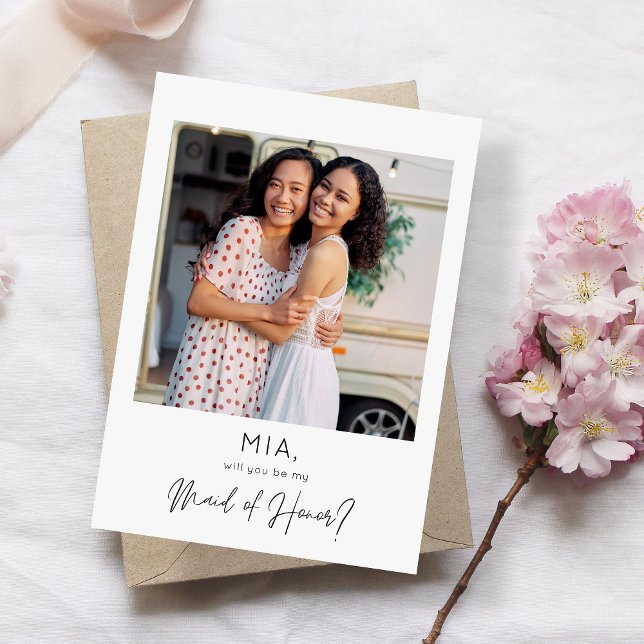 Convite Instant Photo Be My Maid of Honor Proposal (Criador carregado)