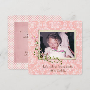 Convite instantâneo antigo na Festa de aniversário de da