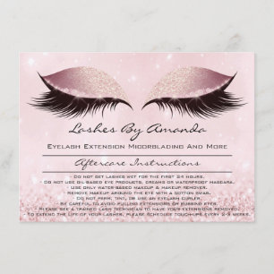 Convite Instruções de Pós-Tratamento Pink Blush Blush B