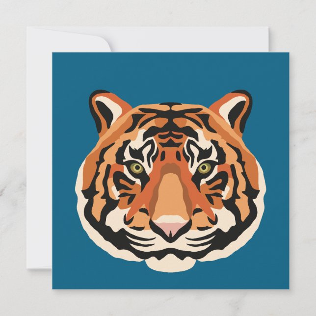 Convite Intense Tiger Eyes the Powerful Big Cat (Frente)