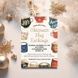 Convite Intercâmbio de Canecas de Natal, Festa de Troca de