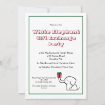 Intercâmbio de Presentes Elefante Branco Festa de