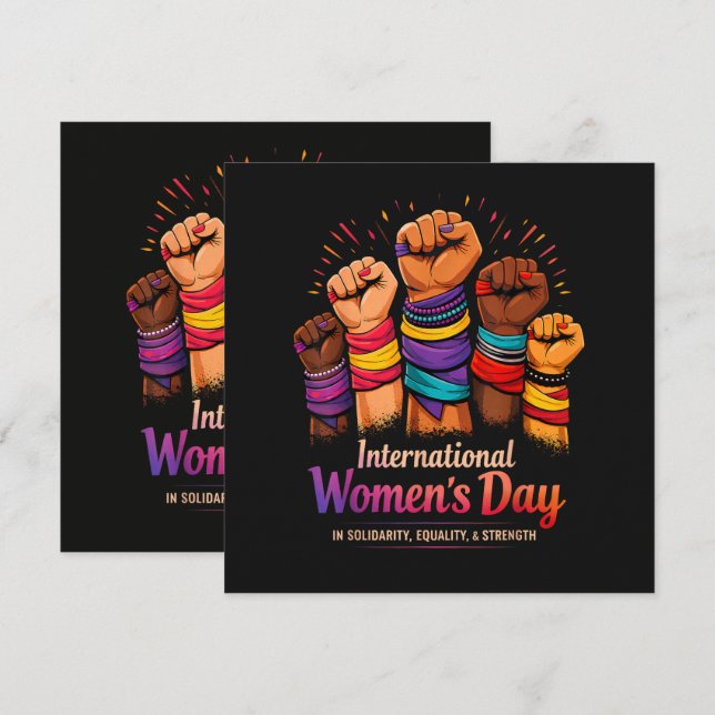 Convite International Women's Day 8 March (Frente/Verso)