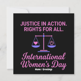Convite International Women's Day Justice In Action Rights
