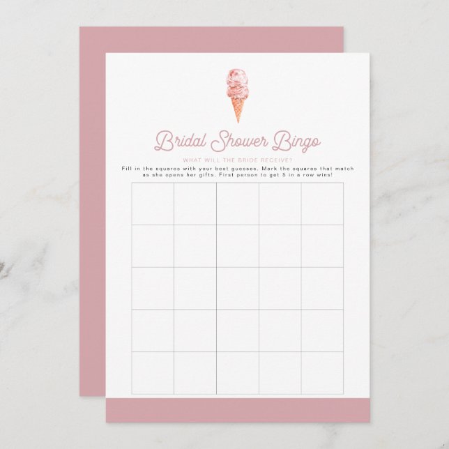 Convite Introdução ao Jogo Bingo do Chá de panela Retro do (Frente/Verso)