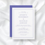 Convite Inv de Casamento Virtual Clássico Púrpura e Branco<br><div class="desc">Cartão de Convite para Casamento Virtual Clássico Púrpura e Branco. Convide seu convidado para a transmissão online da sua cerimônia de casamento com a elegante noiva clássica e os nomes de cheio roxo e branco do convite virtual de casamento modelo. Um design simples, mas elegante, para uma celebração clássica de...</div>