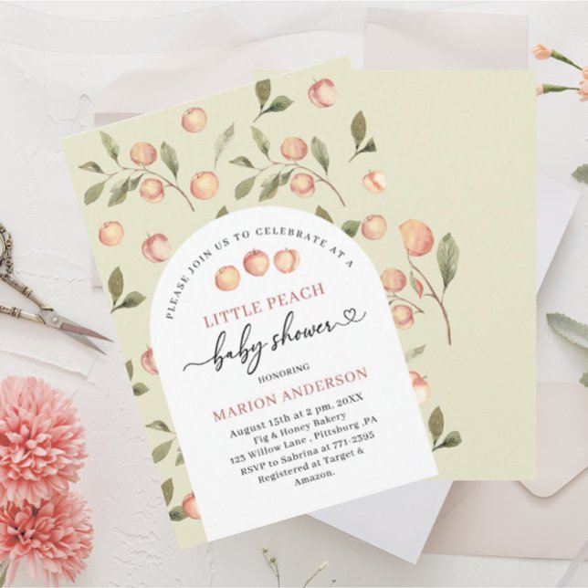 Convite InvConvite para Pequeno Chá de fraldas de Aquarela (Criador carregado)