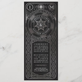 Convite Invenções Celestiais De Casamento Da União (Tall S