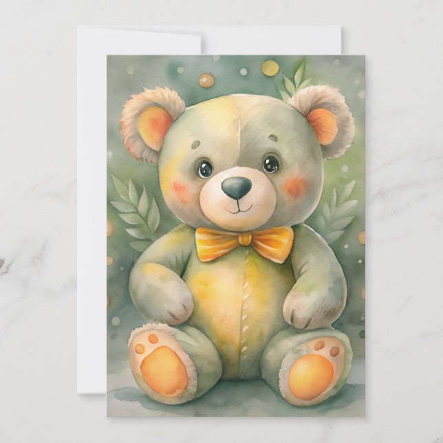 Convite Inverno Azul com Cervos (Frente)