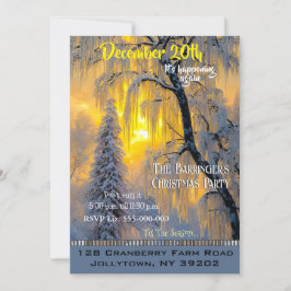 Convite Inverno da manhã Bela Festa de Natal Convide