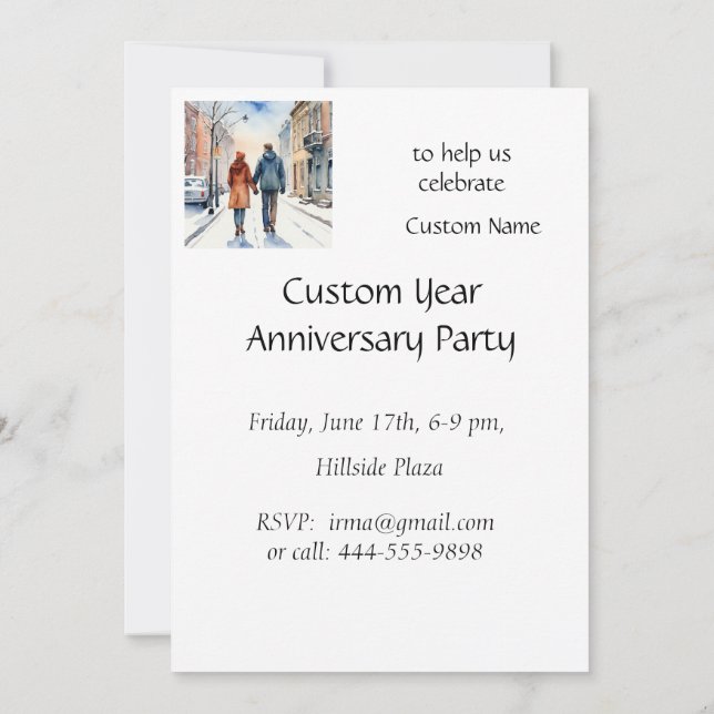 Convite Inverno de Natal Casal da cidade (Verso)