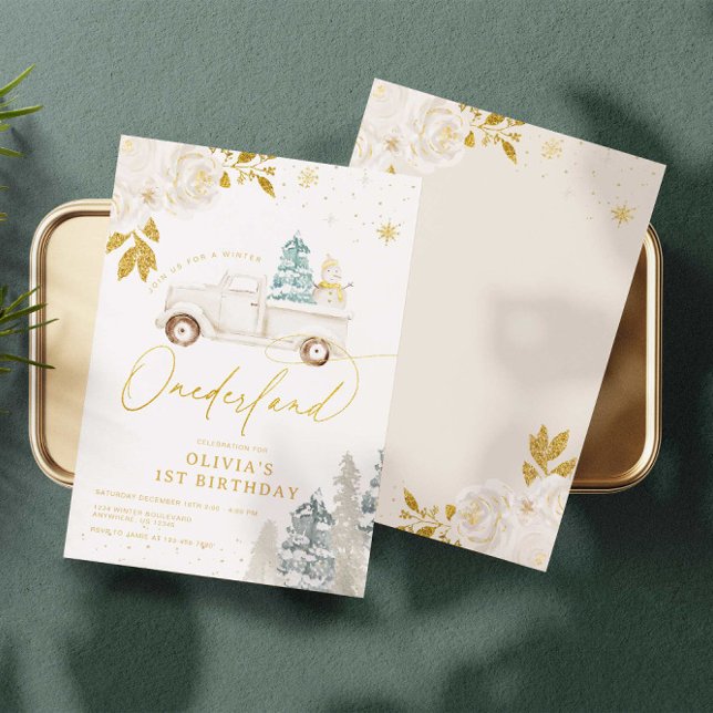 Convite Inverno de Onederland Snowman primeiro aniversario (Criador carregado)