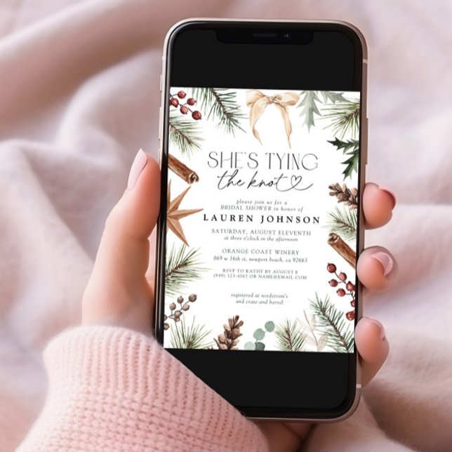 Convite Inverno Ela é Chá de panela de Arco Casando (Criador carregado)