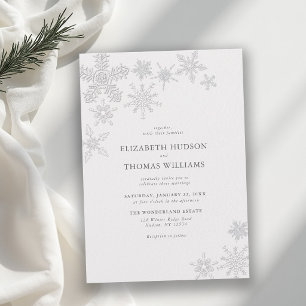 Convite Inverno Floco de Neve País das Maravilhas Casament