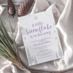 Convite Inverno Mágico, Churrasco de Bebê Menina/Bebê em F