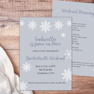 Convite Inverno Neve No Amor Bachelorette Weekend Itinerar
