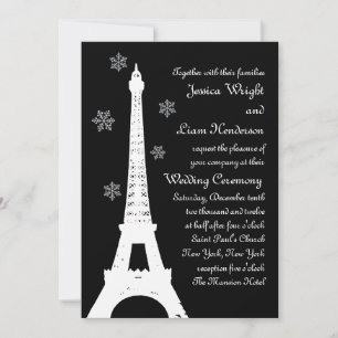 Convite Inverno no Casamento de Paris