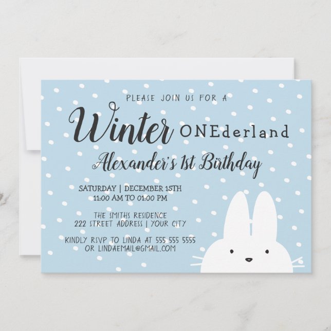 Convite Inverno Onederland (Frente)